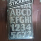 Silver Gem Letter & Numbers Stickers 1 Inch Letters, 130 Count (Pack of 6 Sheets)