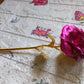 Gold Rose Artificial Rose Flower With Gift Box, Plastic Flowers Best Gifts for Friend Girl Wife Women, Golden Rose Gift for Valentine's Day, Mother's Day, Anniversary, Birthday, Wedding, Gold (1 Pc)