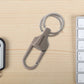 Premium Metal Keychain Carabiner Clip Hook with Dual Key Rings (1 Pc)