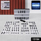 Black Mini A6 Magnetic Cinematic Light Box with 82 Characters and 10 Emojis (1 Set)